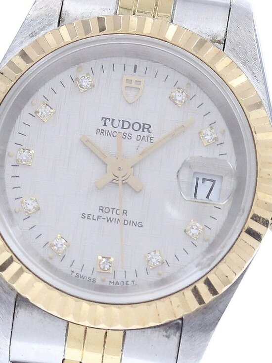 TUDOR Princess date 92413 YG2 tone 10P diamond Automatic Ladies Watch_951090 main image 4